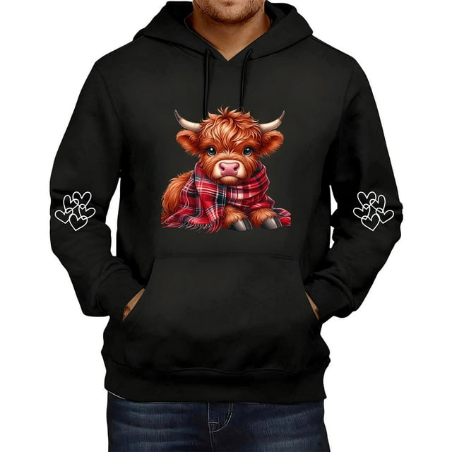 MHFRRA Sudadera con Capucha Informal de Manga Larga, Suave y Cómoda, Ideal para Uso Diario y Actividades Al Aire Libre, con Cordón Ajustable y Un Espacioso Bolsillo Frontal Negro