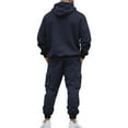 thumbnail image 5 of MLQIDK Men's 2 Piece Set Workout Gym Big and Tall Jogging Sweat Suits Sweatsuits Casual Fleece Zip up Hoodie and Sweatpants Athletic Jogging Suit Lounge Outfit Winter Suit Sets Beige 2XL, 5 of 6