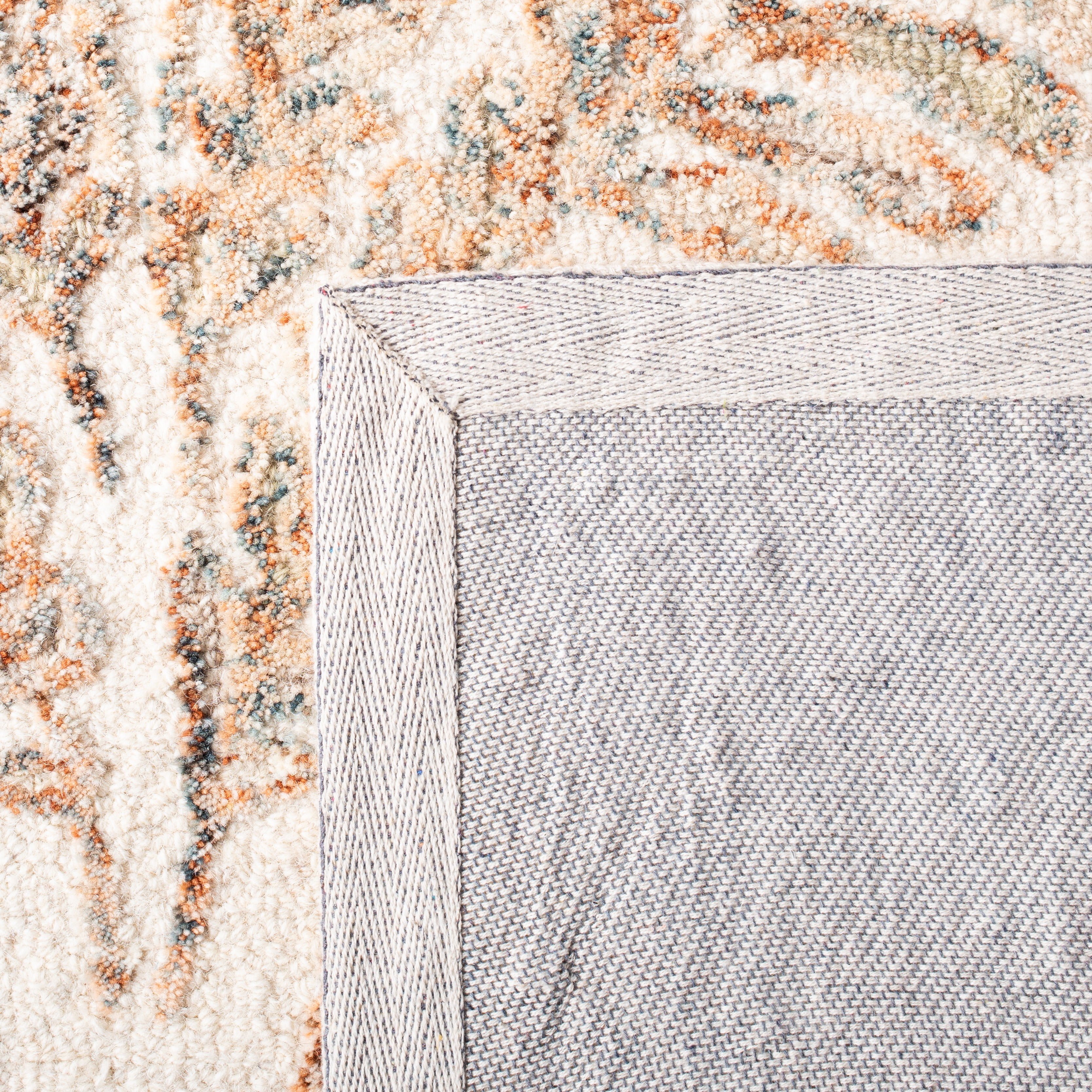 SAFAVIEH Capri Proinsias Leaves Wool Area Rug, Ivory/Brown, 8' x 10'