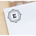 thumbnail image 3 of Printtoo Square Swirl Border Alphabet E Monogram Initial Self Inking Rubber Stamp Office Stationary, 3 of 6