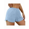 thumbnail image 3 of Sweat Shorts Women Comfy Workout Shorts Rise Lounge Mini Shorts with Drawstring and Pockets S, 3 of 9