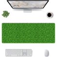 thumbnail image 2 of Large Mouse Pad XXL, Green Grass Print Gaming Mouse Pad, Big Desk Mat with Stitched Edges Mousepad for Gaming Keyboard Computer Laptop Office, 31.5'''' X 12'''', 2 of 6