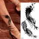 thumbnail image 4 of 20 Hojas Grandes Realistas Rosa Peonía Flor Tatuaje Temporal Adultos Mujeres Impermeable Negro Tatuaje Etiqueta 3d Flor Señora Hombro Tatuajes Temporal Hoja DIY Sexy Brazo Tatuaje Estilo Aleatorio, 4 of 5