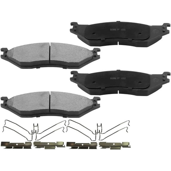 Afa Motors Rear Brake Pads w/Hardware Kits Fits Ford F-450 F-550 Super Duty (All Models)-Ceramic Brake Pads-4 Pack