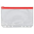 thumbnail image 1 of serony 10 Pieces Zipper Pouch Container Convenient PVC Documents Pouches Document Holding Bag Storage Containers for Home Office School A6 Red, 1 of 5