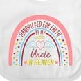 thumbnail image 4 of Inktastic Handpicked for Earth by My Uncle in Heaven Rainbow Boys or Girls Baby Bib, 4 of 4
