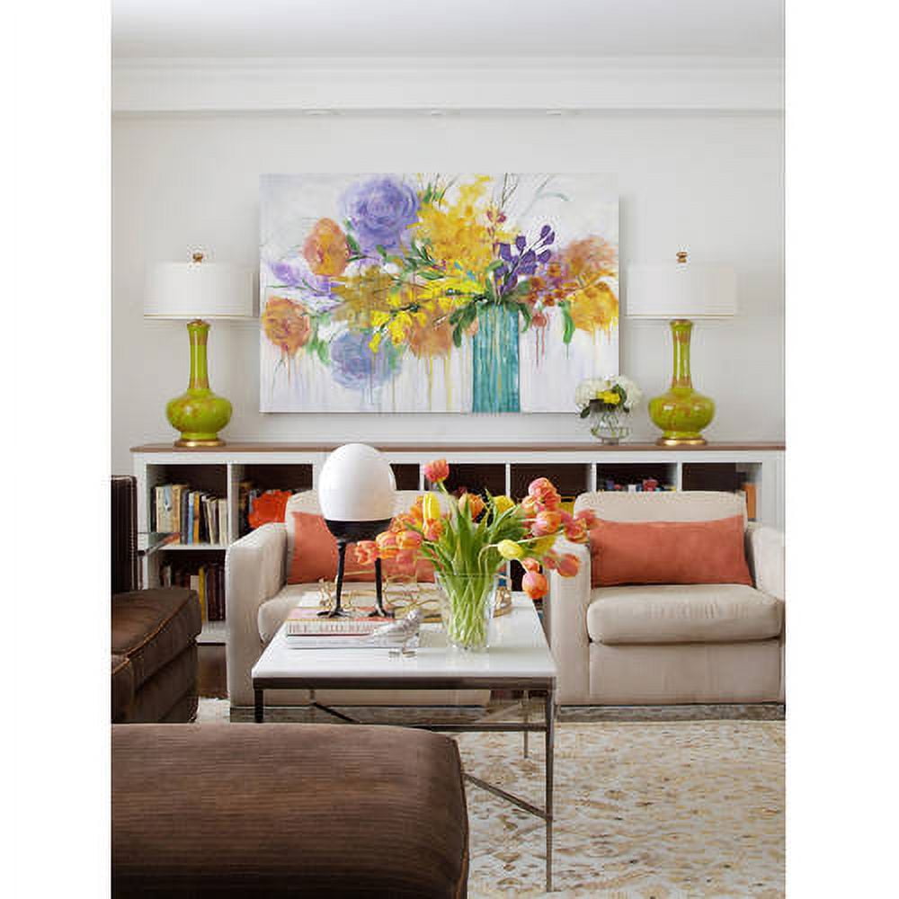 "Warm Summer Blooms II" Painting Print on Wrapped Canvas
