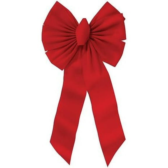 Holiday Trims Red Velvet Bow 14" Indoor/Outdoor Use