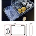 thumbnail image 4 of Boîte à Pilules avec Coupe-Médicaments - Boîte à Comprimés à 4 Compartiments avec Grande Capacité, Médicaments et Vitamines Sac de Transport pour Médicaments - Distributeur de Médicaments (Couleur: Rouge), 4 of 5