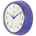 thumbnail image 3 of Infinity Instruments Retro Round Veri Peri Periwinkle Metal 9.5-inch Analog Wall Clock, 3 of 6