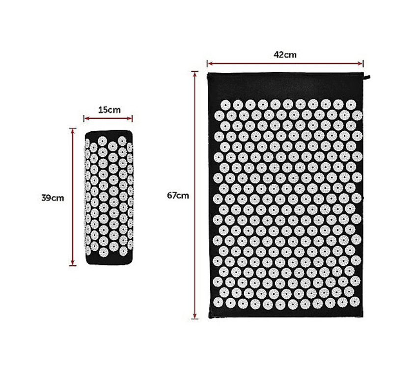 SPORX Massage Acupressure Yoga Mat With Pillow Sit Mats Cut Pain Stress Soreness