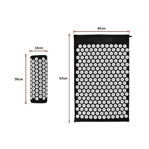SPORX Massage Acupressure Yoga Mat With Pillow Sit Mats Cut Pain Stress Soreness