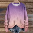 thumbnail image 2 of Besolor Knit Shirts for Women Fall Trendy Gradient Color Long Sleeve Tops Plus Size Crewneck Pullover Blouses, 2 of 5