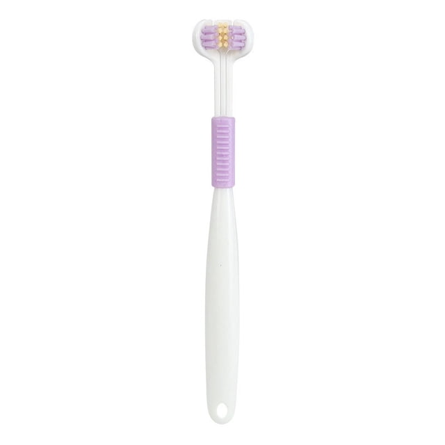 Cepillo de dientes de tres lados, cepillo de dientes de tres cabezas, limpieza eficiente, cepillo de dientes de cerdas suaves para adultos y niños