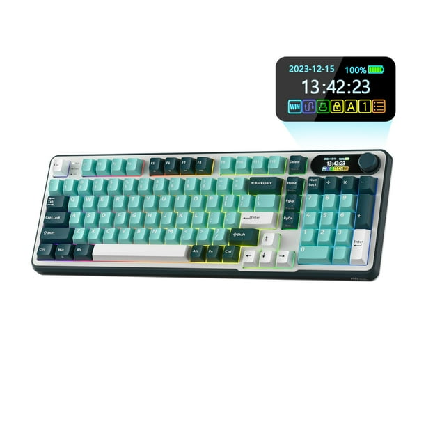 Teclado mecánico RK ROYAL KLUDGE S98 con pantalla inteligente de 98 teclas