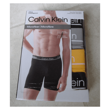 Calvin Klein Men's 4 Pack Microfiber Stretch Boxer Briefs , Multicolor, Md