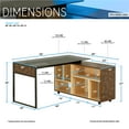 thumbnail image 4 of Techni Mobili L-Shape Corner Desk with Multiple Storage, Oak RTA-385DL-OAK, 4 of 10