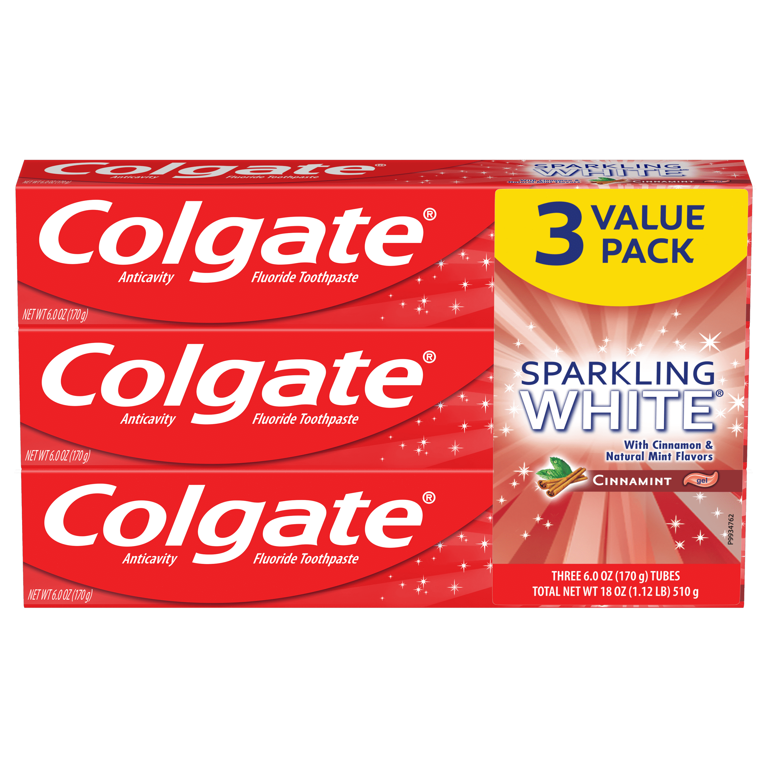 Colgate Sparkling White Cinnamint 6 Oz. Toothpaste, 3 Pack Walmart