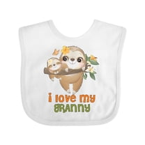 Inktastic Sloth I Love My Granny Boys or Girls Baby Bib
