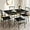 Rustic Black, variant on Rectangular Dining Room Table Set with 4 Chairs, Space-Saving Kitchen Table Set for Small Space, Retro Grey