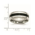 thumbnail image 6 of Chisel Stainless Steel Polished Black Enamel 8mm Beveled Edge Band, 6 of 7