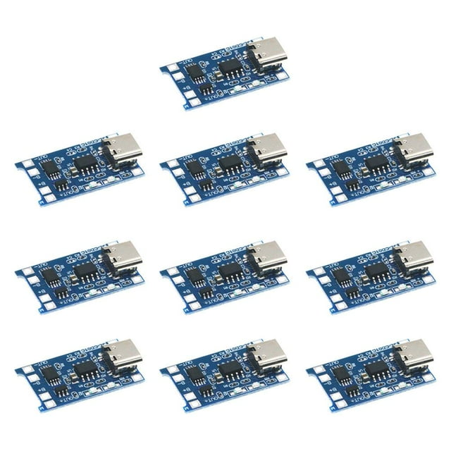 10pcs For TP4056 Lithium Battery Charging Module & Micro USB Interface
