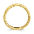 thumbnail image 2 of 925 Sterling Silver Gold Plate Wave Stackable Ring Curved, 2 of 7