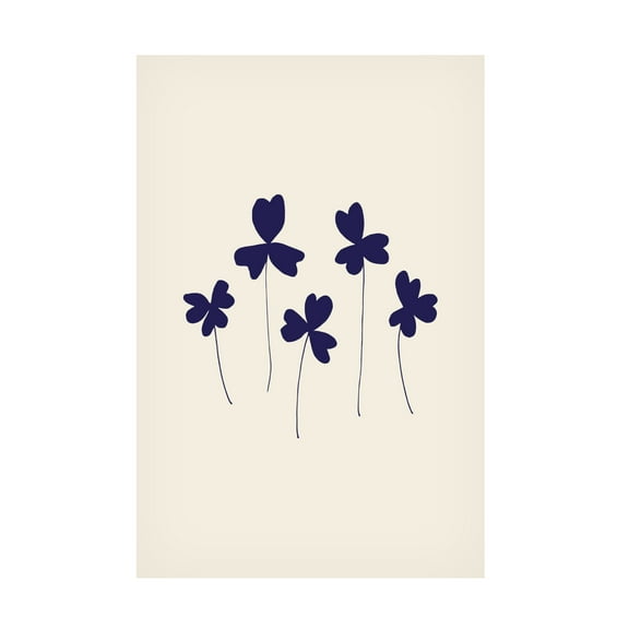 Canvas Wall Art - Pictufy Studio 'Blue Sorrel' Wall Art for Living Room, Bedroom, or Office Décor by Trademark Fine Art - 12 x 19 Inches