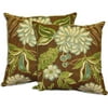 Serenity Floral Brown Pillows 2-pack