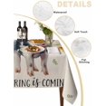 thumbnail image 2 of Spring Pig Table Cloth, Waterproof Tablecloth for Rectangle Tables, Butterfly Botanical Floral Rustic Reusable Washable Fabric Table Cover for Restaurant Kitchen Dining Tables 54"x108", 2 of 9