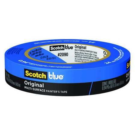 SCOTCH-BLUE 2090-24AP Masking Tape,15/16" W,60 yd L,Blue 