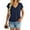 Navy, variant on Yghzkop Women's Casual V-Neck Drop Shoulder Short Sleeve Blouse Solid Color Summer Tops Loose Fit T-Shirt Tee Ladies Shirt Basic Stretch Soft Comfortable Daily Wear Fashion Tunic