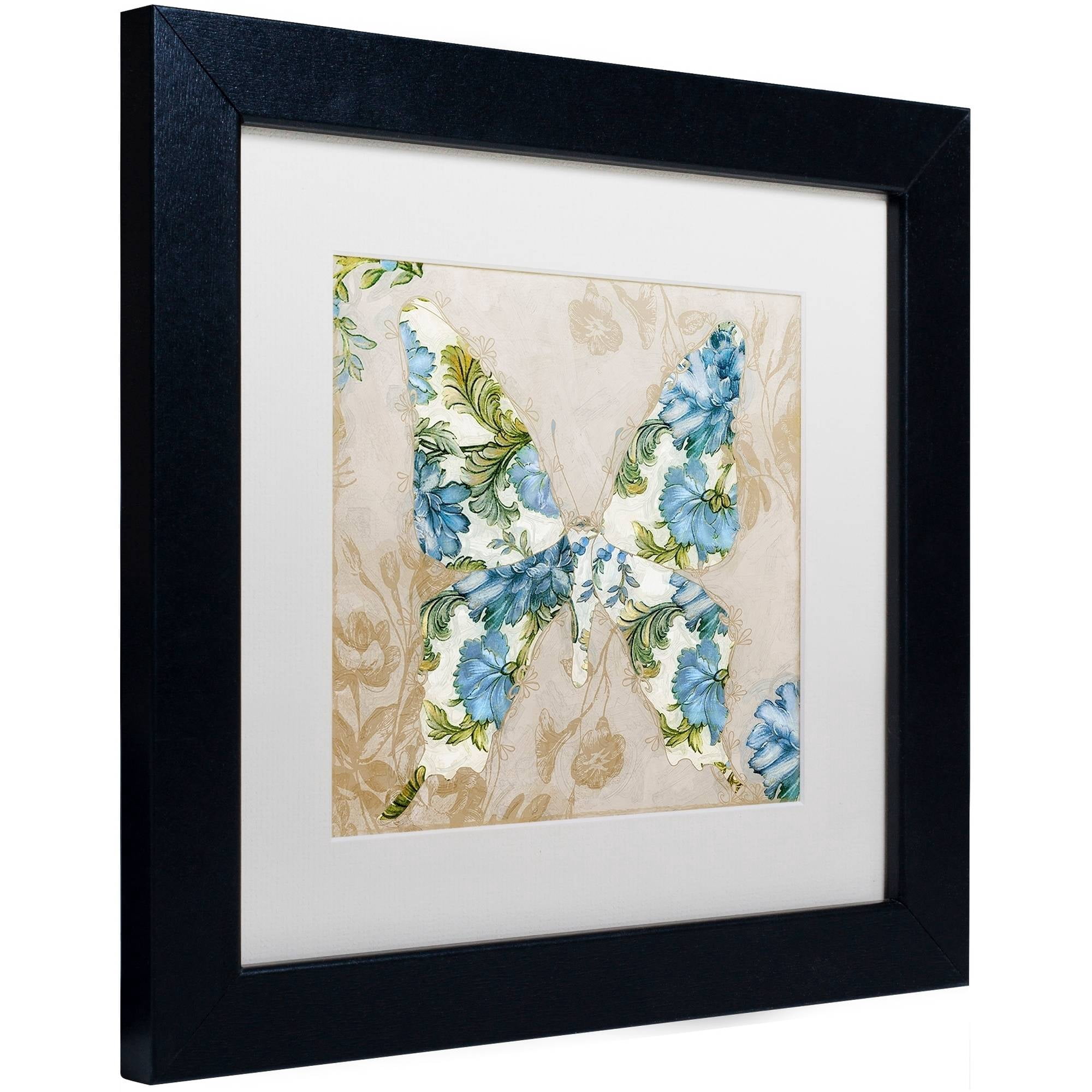 Trademark Fine Art "Winged Tapestry I" Canvas Art by Color Bakery White Matte, Black Frame