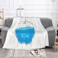 thumbnail image 2 of Glass Water Fish Throw Blanket, Soft Blanket Keeps Warm All Seasons, Lightweight Warm Blanket For Sofa Bed Sofa - 50"x40", 2 of 8
