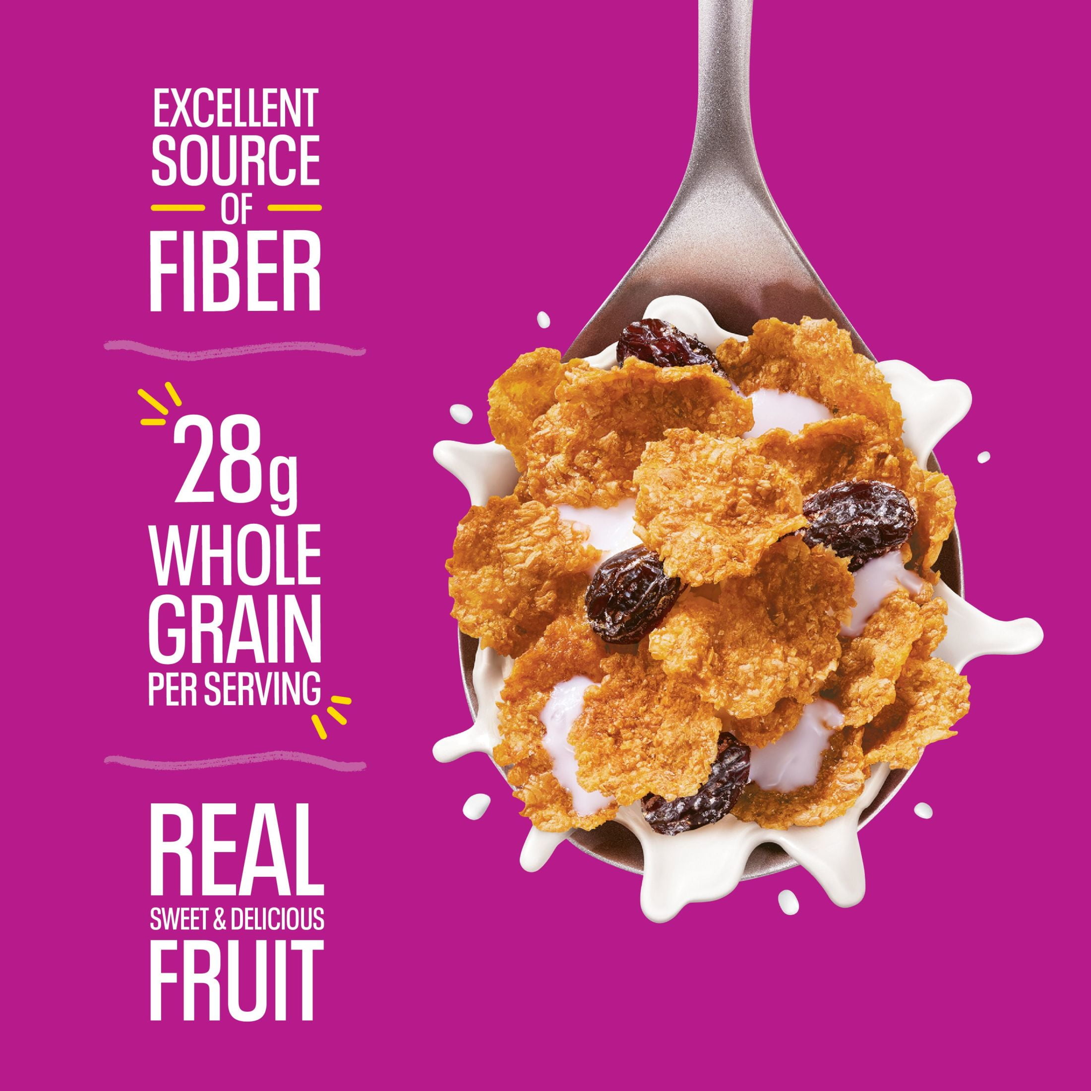 Kellogg's Raisin Bran Breakfast Cereal, Fiber Cereal, Family Breakfast, Family Size, Original, 22.1oz Box (1 Box) pack of 6