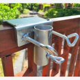 thumbnail image 1 of Garden Umbrella Stand Clip Space-Saving Balcony Umbrella Stand for Deck, Chair, Desk, Pier, Beach, 1 of 3