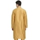 SKAVIJ Hommes Tunique Art Soie Longue Chemise Brodée Kurta Robe X-Large Gold – image 2 sur 6