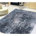 thumbnail image 5 of HR- Bohemian Chic Vintage Distressed 2 x 3 Area Rug Floorcover Leno Weave Abrash Design Novelty Rug Blue and Multi Color, 5 of 9