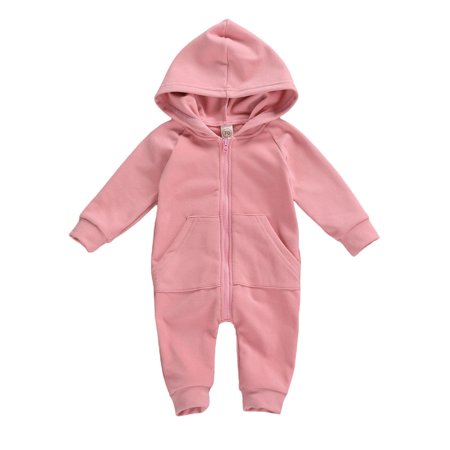 

Fullvigor Baby Boys Girls Zipper Hooded Jumpsuit Romper Long Sleeve Onesie Warm Outfit