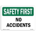 thumbnail image 1 of SignMission OS-SF-A-1218-L-10830 Panneau de Sécurité OSHA 12 x 18 Po - Sans Accidents, 1 of 1