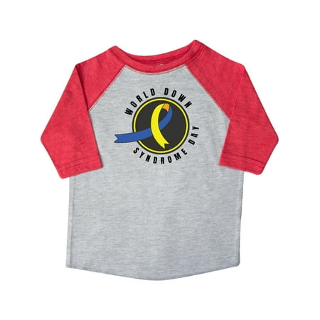 

Inktastic World Down Syndrome Day with Yellow and Blue Ribbon Gift Toddler Boy or Toddler Girl T-Shirt