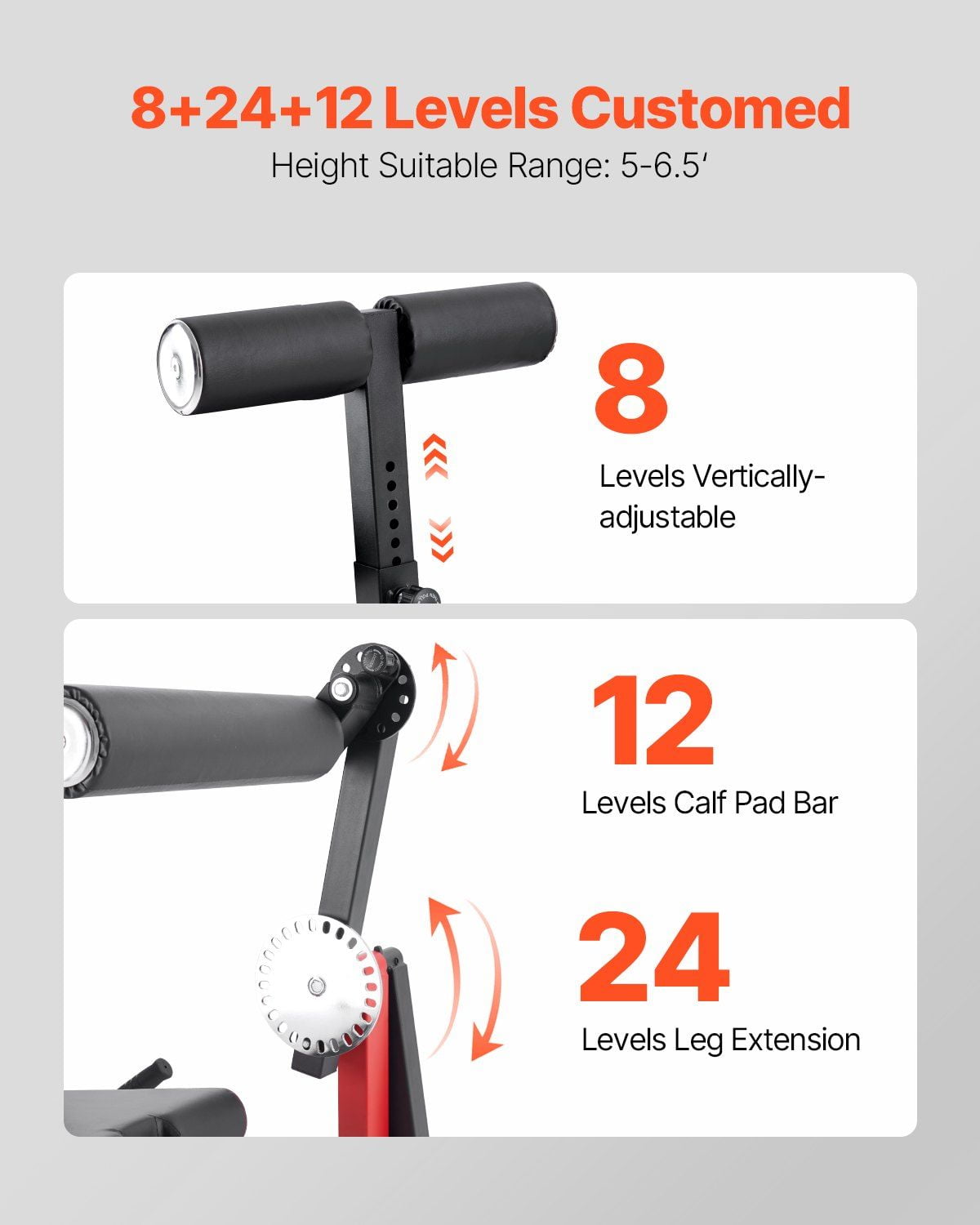 Seated Leg Extension & Curl Machine with Rotary Feature, Adjustable Heavy Duty Thigh Workout Bench for Home Gym, 550 LBS Capacity, Lower Body Trainer