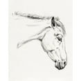 thumbnail image 2 of Bernard, Jean 15x18 Black Ornate Wood Framed with Double Matting Museum Art Print Titled - Head of a Horse II 1819, 2 of 4