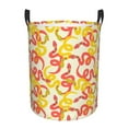 thumbnail image 6 of Lsque Snake pattern Laundry Hamper Basket, Tall Woven Rope Hamper Basket for Clothes, Lightweight Storage Basket, Collapsible Waterproof-Medium, 6 of 8