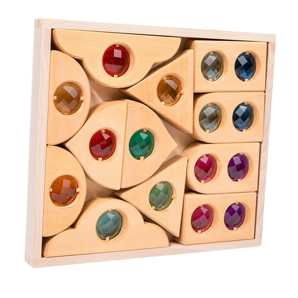 Juego de bloques de cubos de juguete apilable para resolver problemas, cubos acrílicos transparentes, juego de bloques de construcción para niños
