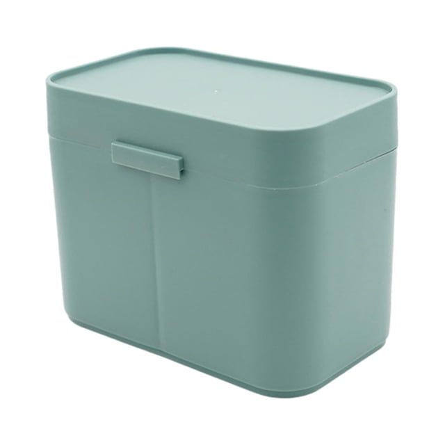 Soporte para almohadillas de algodón, soporte para bastoncillos de algodón, contenedor, dispensador de almohadillas de algodón Verde