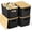 Black, variant on 4 Pack Stackable Plastic Storage Bins with Bamboo Lids - Multi-Purpose Storage Boxes for Organizing Desktop, Closet, Playroom, Classroom, Office - White Storage Containers