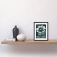 thumbnail image 2 of Anemone Flower Bloom Teal Blue Watercolour Artwork Framed Wall Art Print 9X7 Inch, 2 of 5
