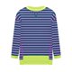 thumbnail image 4 of MHFRRA Camiseta Informal de Otoño/Invierno con Estampado de Rayas, Cuello Redondo, Manga Larga, Bloque de Color Azul, 4 of 4