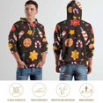 thumbnail image 5 of POBUDS Hoodie, Regular Fit Sporty Pullover Hooded Sweatshirt for Men Women Christmas Candy Pattern L, 5 of 6